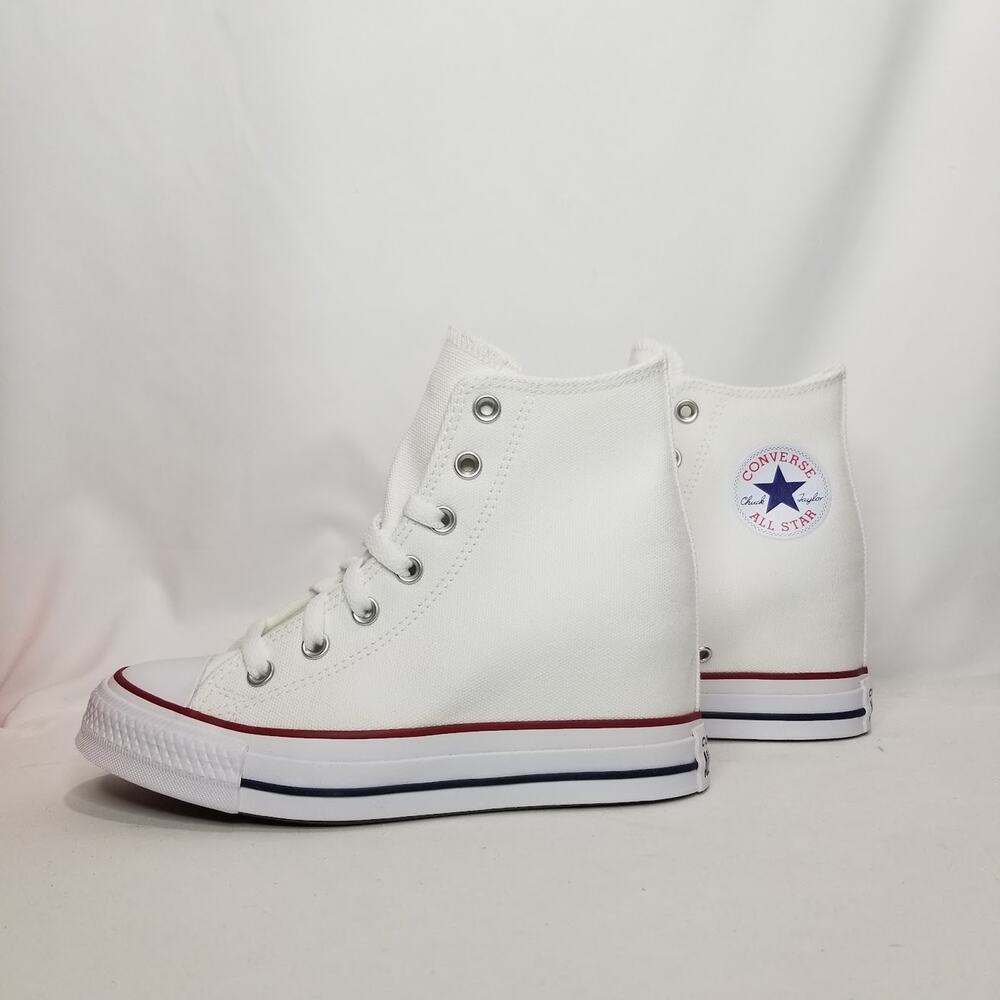 Converse Women's Wedge Hi Tops Size 7 White A11908C NWT - Picture 2 of 8